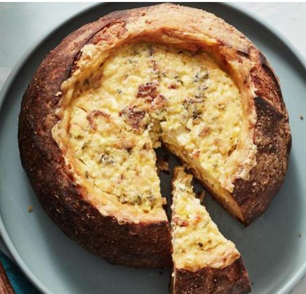 Quiche Lorraine dans de pain