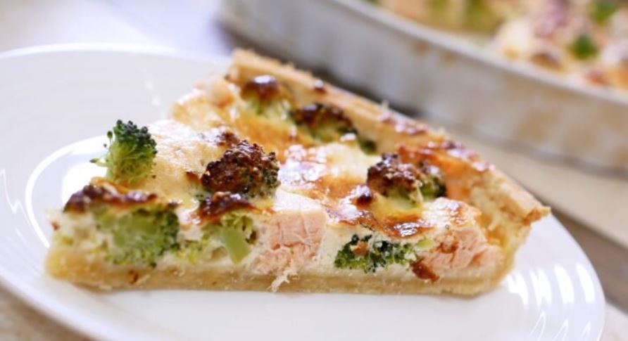 Quiche Lorraine saumon brocoli